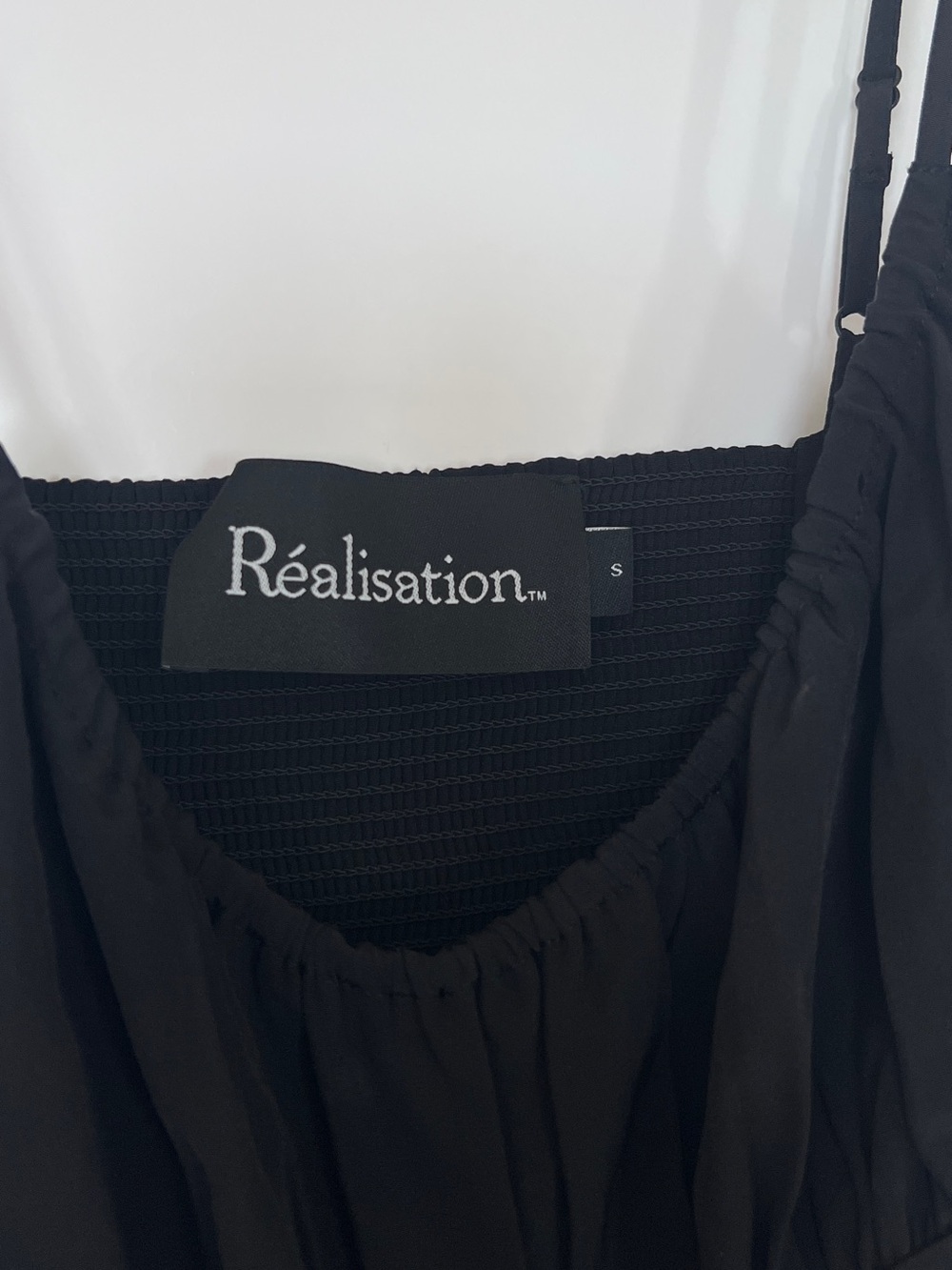 Realisation Par Black Satin Slip Dress with Thin Straps - Picture 3 of 5
